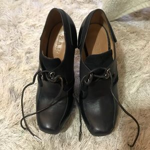 L.A.M.B Navy 5” inch Closed Toed Heels